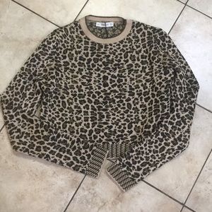 NWT Zara sz S leopard sweater